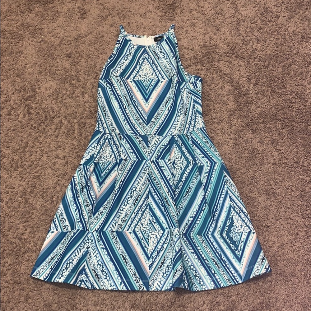 Target Blue/Teal Turtleneck Collar Dress
